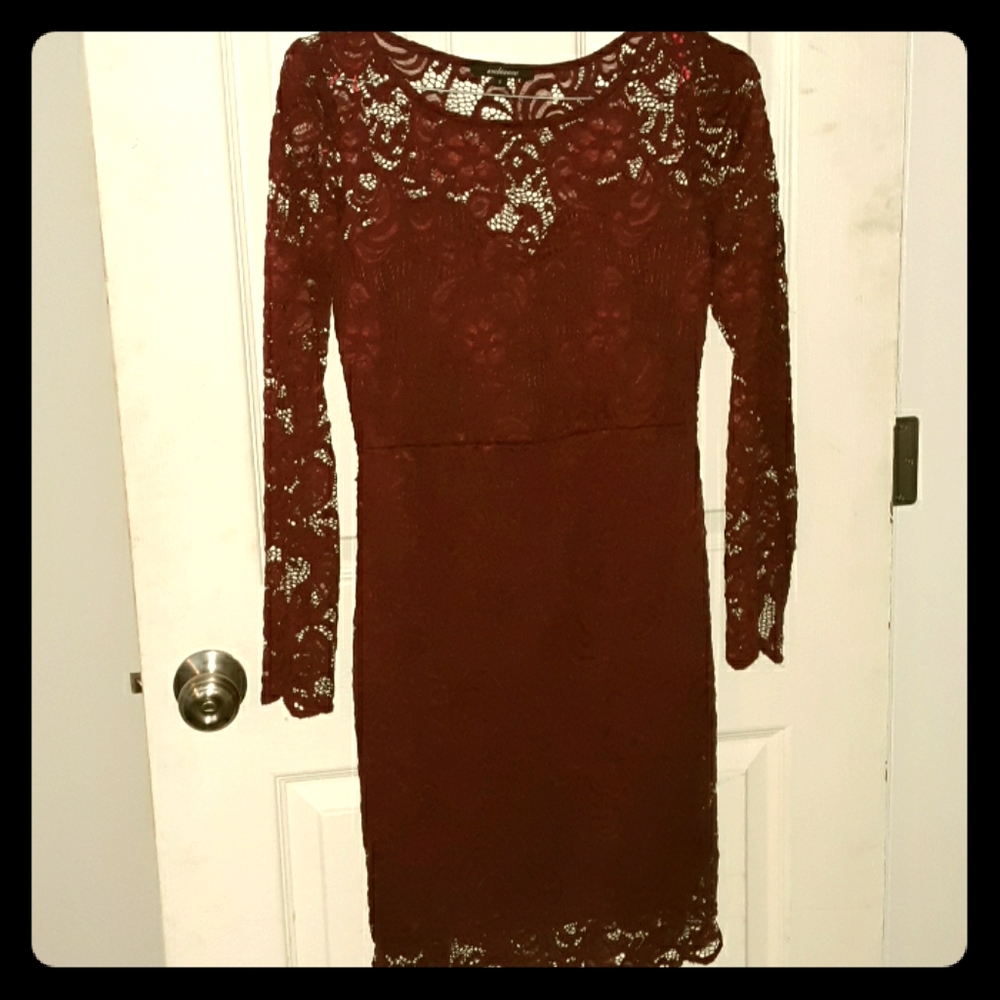 Burgundy dress